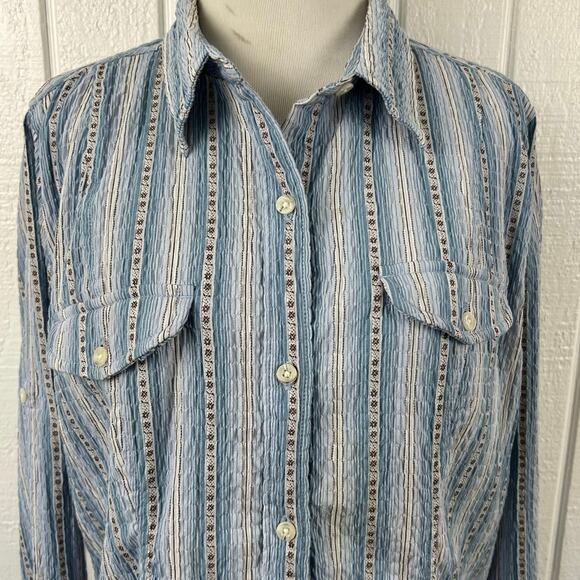 North Face Lightweight Outdoor Button Shirt Blue XL - Picture 3 of 8